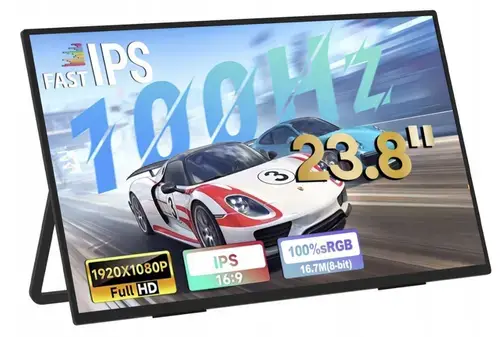 Monitor Portabil IPS LED Zeuslap 23.8inch Z23Lite, Full HD (1920 x 1080), HDMI, USB-C (Negru)