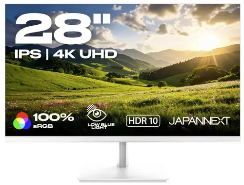 Monitor IPS LED JAPANNEXT 28inch JN-IPS280UHD60F-PW, UHD (3840 x 2160), HDMI, DisplayPort (Alb)