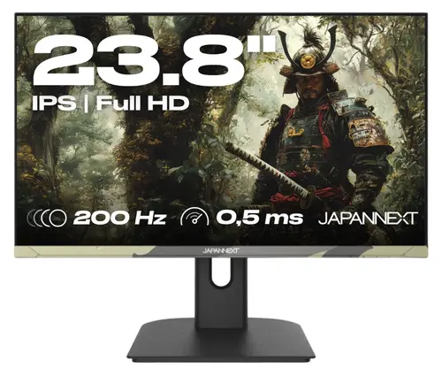 Monitor Gaming IPS LED JAPANNEXT 23.8inch JN-IPS238FHD200F-HSP-Camo, Full HD (1920x1080), HDMI, DisplayPort, Boxe, 200 Hz, 0.5 ms (Camuflaj)