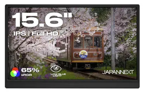 Monitor Portabil IPS LED JAPANNEXT 15.6inch JN-MD-i156F-LE, Full HD (1920 x 1080), Mini HDMI, USB-C (Negru)