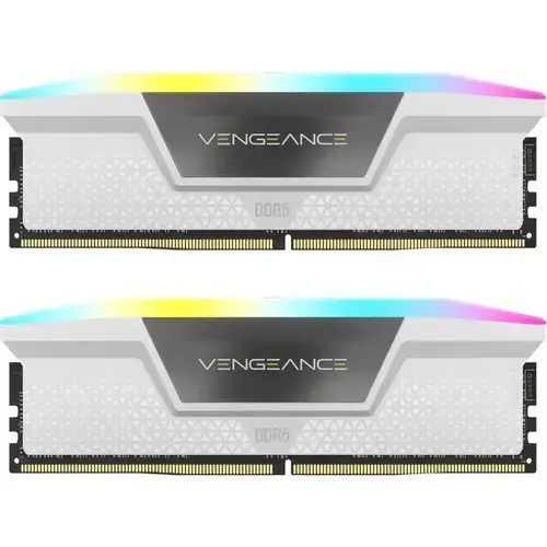 Memorii Corsair Vengeance RGB White 32GB DDR5 6000MHz CL30 Dual Channel Kit