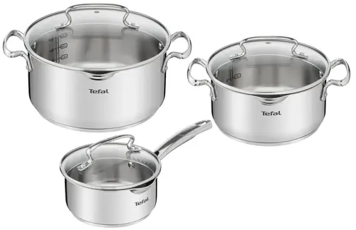 Set vase Tefal Duetto Plus G719S674, 6 piese, 16-24cm, otel (Argintiu)