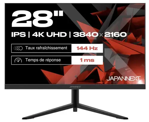 Monitor Gaming IPS LED JAPANNEXT JN-IPS280UHD144F, UHD (3840 x 2160), HDMI, DisplayPort, 144 Hz, 1 ms (Negru)