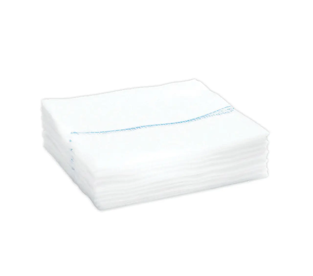 Comprese sterile cu fir radioopac pentru proceduri chirurgicale, 10 x 10 cm, 12 straturi, 10 bucati, albe