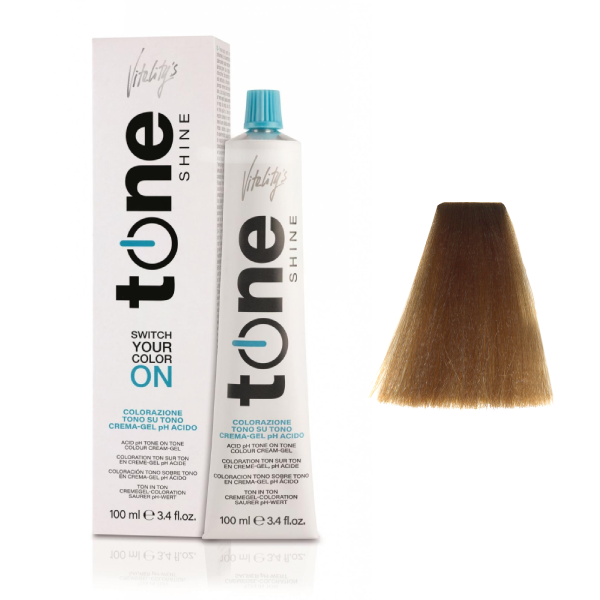 Vopsea semipermanenta de par Vitality's Tone Shines Light Blonde Beige Ash fara amoniac 100ml