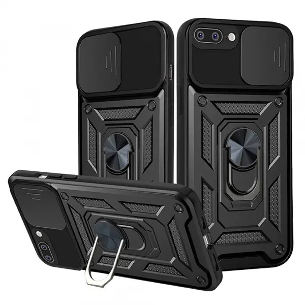 Husa pentru Apple iPhone 8 Plus / 7 Plus, Techsuit, CamShield, Neagra