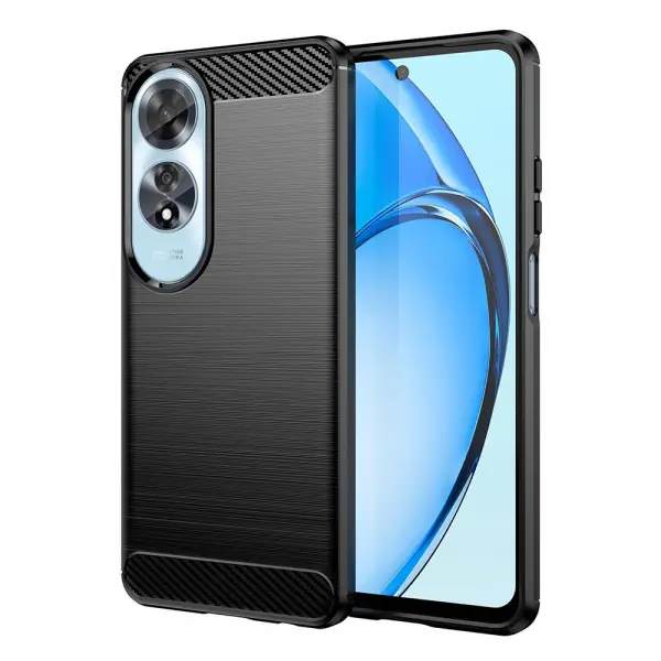 Husa pentru Oppo A60, Techsuit, Carbon, Neagra