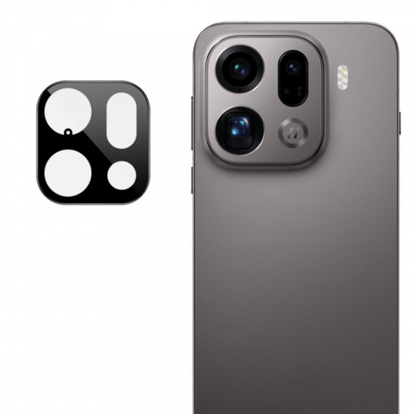 Folie de protectie Camera Spate Techsuit pentru Oppo Find X9 Pro, Sticla Securizata, Neagra