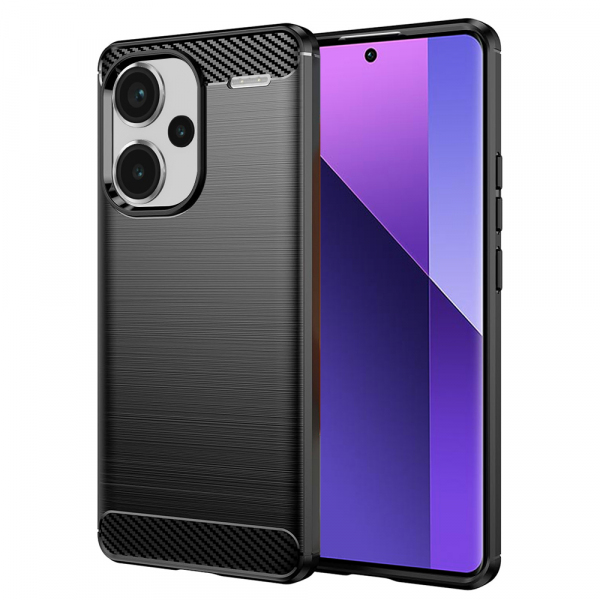 Husa pentru Xiaomi Redmi Note 13 Pro+, Techsuit, Carbon, Neagra