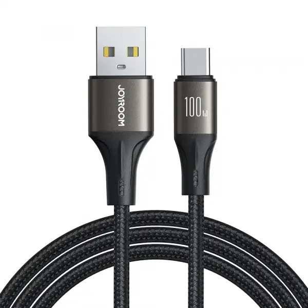 Cablu Date si Incarcare USB-A - USB-C Joyroom S-A25 Light-Speed, 100W, 1.2m, Negru