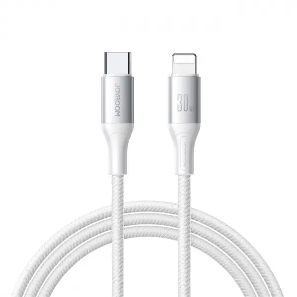 Cablu Date si Incarcare USB-C - Lightning Joyroom S-A28 Flash, 30W, 2m, Alb