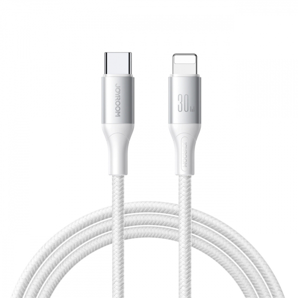 Cablu Date si Incarcare USB-C - Lightning Joyroom S-A28 Flash, 30W, 2m, Alb