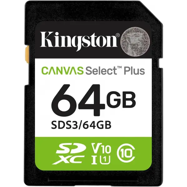 Card Memorie SDXC Kingston Canvas Select Plus, 64Gb, Clasa 10 / UHS-1 U1 SDS3/64GB