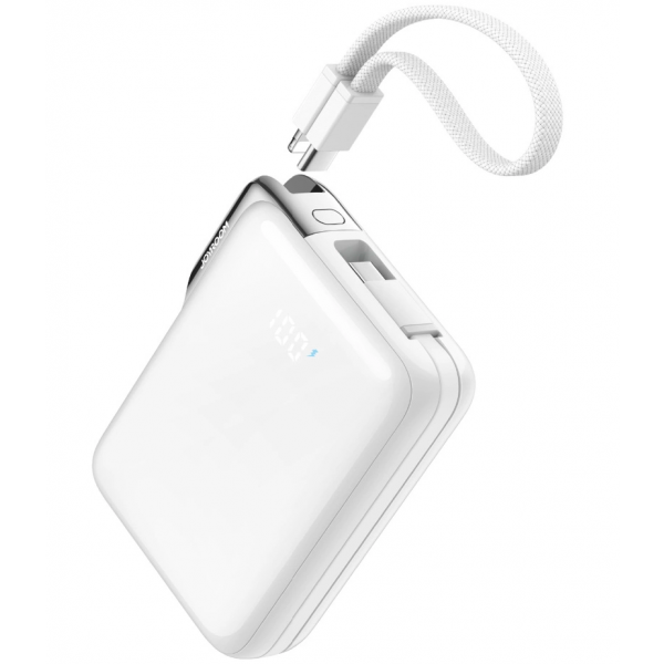 Baterie Externa Joyroom JR-PBF27 Pro, 10000mAh, 30W, QC + PD, 1 x Lightning - 2 x USB-C, Alba, Resigilata