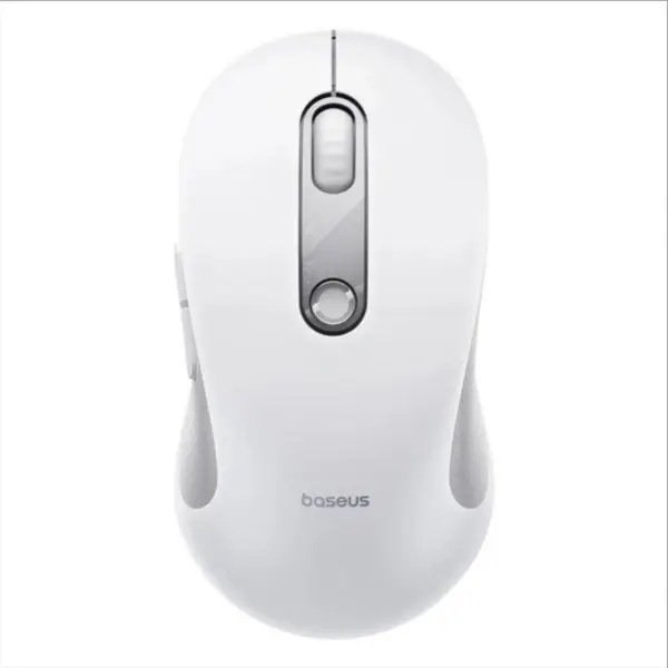 Mouse Wireless Baseus F02, 4000DPI, BT / Wi-Fi, Alb B0203202