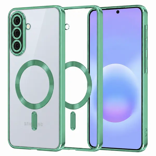 Husa MagSafe pentru Samsung Galaxy A57 5G, Techsuit, Luxury Crystal, Verde Deschis