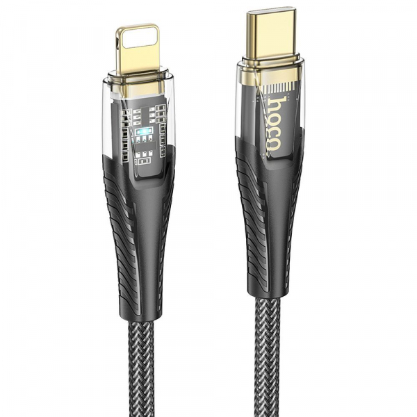Cablu Date si Incarcare USB-C - Lightning HOCO U121, 27W, 1.2m, Negru