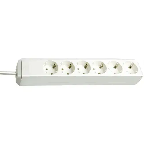 Prelungitor Brennenstuhl Eco-Line 6 Way, 6 prize, 1.5 m (Alb)