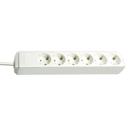 Prelungitor Brennenstuhl Eco-Line 6 Way, 6 prize, 1.5 m (Alb)