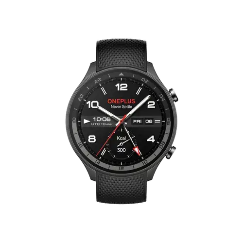Smartwatch OnePlus Watch 2R, Ecran AMOLED 1.43inch, Procesor Snapdragon W5 Gen 1, 2GB RAM, 32GB Flash, Wi-Fi, Bluetooth, GPS, NFC (Gri)