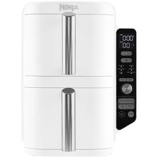 Friteuza cu aer cald Ninja SL400EUWH Double Stack XL, 9.5 l, 2470 W, 6 programe (Alb)
