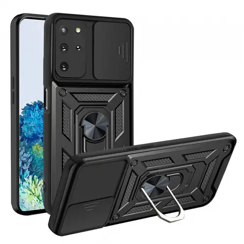 Husa pentru Samsung Galaxy S20+ 5G G986 / S20+ G985, Techsuit, CamShield, Neagra