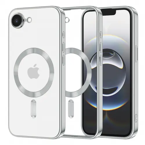 Husa MagSafe pentru Apple iPhone 16e, Techsuit, Luxury Crystal, Argintie