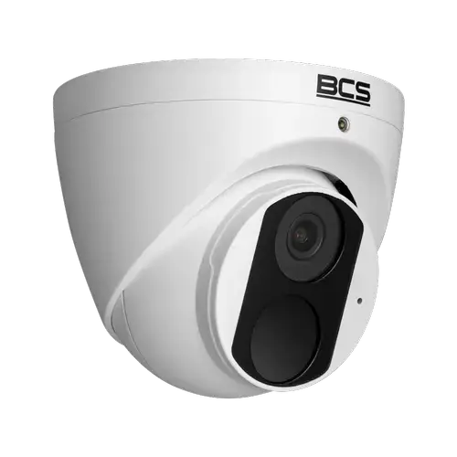 Camera supraveghere video exterior BCS POINT BCS-P-EIP28FWR3-AI2, Dome, 8MP 3840x2160 4K, 2.8mm, 16x Zoom Digital, IR 30m, Microfon, RJ-45, PoE (Alb)
