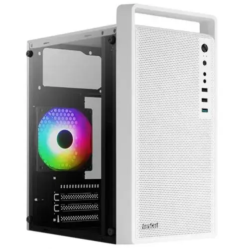 Carcasa Aerocool CS-109, iluminare fRGB, Fara sursa, Mini Tower (Alb)
