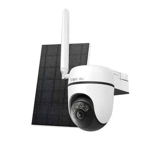 Camera supraveghere video exterior TP-Link tapo C615G KIT Panou Solar, Turret, 2K 3MP (2304x1296), Slot SIM 4G LTE, Microfon, Difuzor, IR 9 m, Lentila 4mm