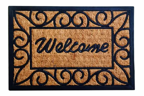 Covoras intrare Vanora VN-GOP-6040P5, cauciuc + nuca cocos, 60 x 40 cm (Maro)