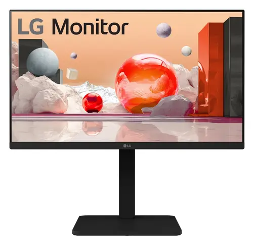 Monitor IPS LED LG 24inch 24BA560-B, Full HD (1920 x 1080), VGA, HDMI, DisplayPort, Pivot, Boxe, 100 Hz, 5 ms (negru)