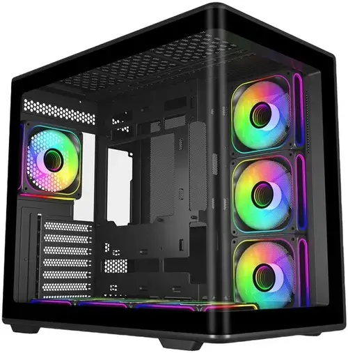 Carcasa CoolerMaster Elite 600 E600-KGNN-S02, ATX Mid-Tower, Sticla Securizata, USB-C (Negru)