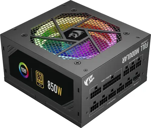 Sursa alimentare PC Redragon GC-PS007-1-V2, 850 W, ATX 3.1, 80 PLUS Gold, Ventilator RGB 120mm
