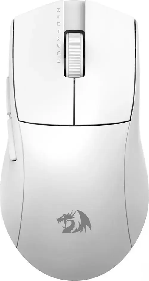 Mouse Gaming Wireless Redragon M916W PRO K1NG, 2.4GHz/Bluetooth/USB, 26k DPI, 5 butoane (Alb)