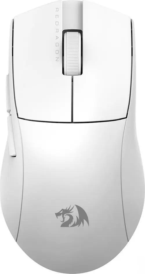 Mouse Gaming Wireless Redragon M916W PRO K1NG, 2.4GHz/Bluetooth/USB, 26k DPI, 5 butoane (Alb)