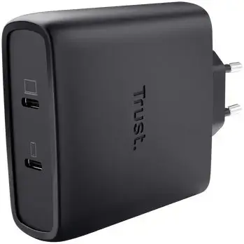 Incarcator retea Trust MAXO, 100 W, 2x USB Type-C (Negru)