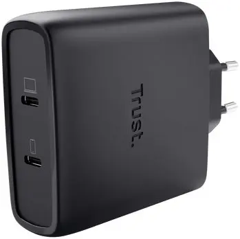 Incarcator retea Trust MAXO, 100 W, 2x USB Type-C (Negru)