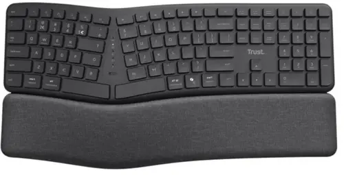 Tastatura Office Wireless Trust Keyra TR-25459, 2.4GHz/Bluetooth, Layout US (Negru)