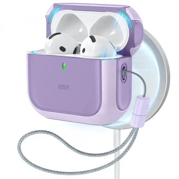 Husa ESR Orbit Hybrid pentru Apple AirPods 4, Mov