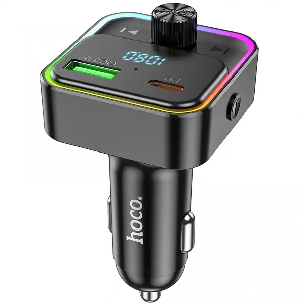 Modulator FM Bluetooth HOCO E81, 1 x USB-A - 1 x USB-C