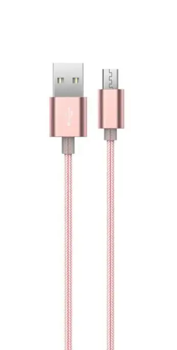 Cablu de date Devia Gracious DVGRAMICRO15RG, MicroUSB, 1.5 m (Roz/Auriu)