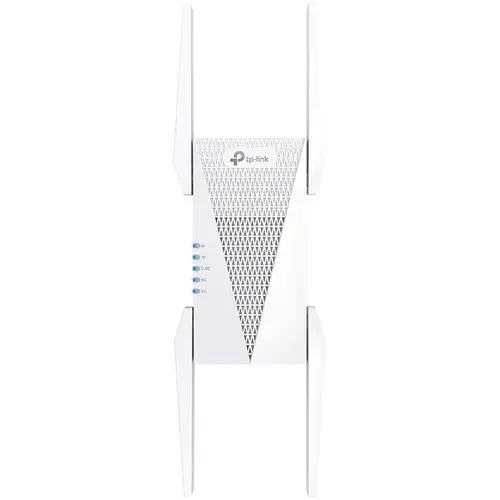 Range Extender TP-Link RE815XE Wi-Fi 6E Tri-Band Gigabit AXE5400, tehnologie OneMesh, MU-MIMO, Seamless roaming, Mod Access Point