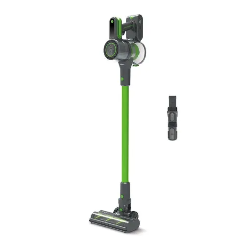 Aspirator vertical 2 in 1 Polti PBEU0120 Forzaspira D-Power SR500, Multi-ciclonic, Rezervor 0.6 L, Acumulator 29.6 V, 3 programe, Filtru EPA, 4 stagii de filtrare (Verde/Gri)