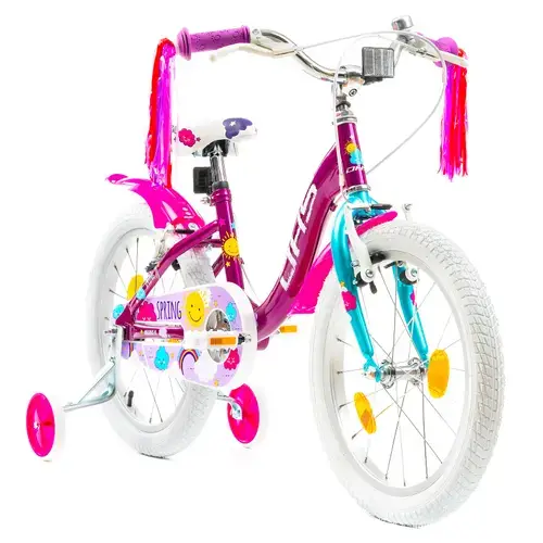 Bicicleta Copii DHS Spring, roti 18 Inch, Sistem franare V-brake, cadru otel,  Mov