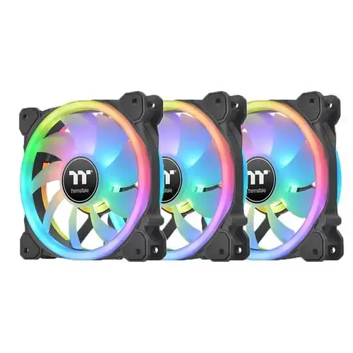 Set 3 ventilatoare Thermaltake Swafan 12 120mm, iluminare aRGB