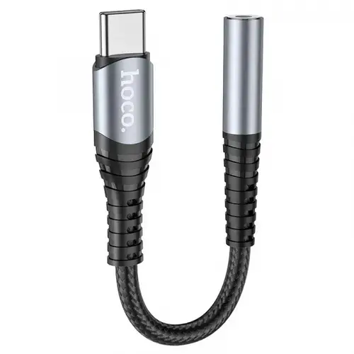 Adaptor Audio 3.5 mm la USB Type-C HOCO LS33 (Negru/Gri)