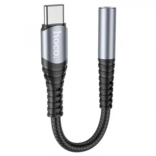 Adaptor Audio 3.5 mm la USB Type-C HOCO LS33 (Negru/Gri)