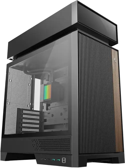 Carcasa Deepcool CL6600 + AIO Preinstalat, Sticla securizata, ARGB, 7 sloturi expansiune  (Negru)