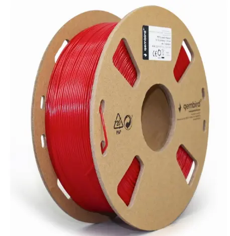 Filament Gembird 3DP-PETG1.75-01-R, 1.75mm, 1kg (Rosu)
